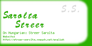 sarolta streer business card
